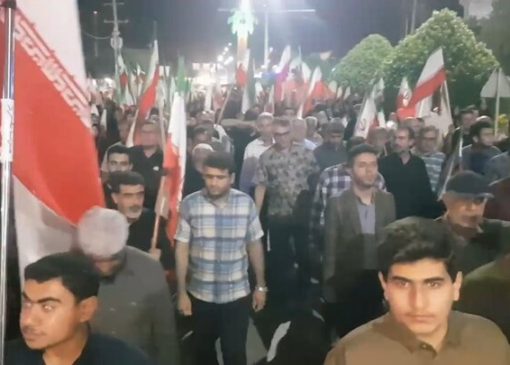 راهپیمایی شبانه مردم آبپخش