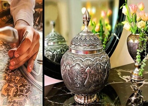 هنر قلم‌زنی در شیراز؛ وقتی تاریخ فارس روی فلز نقش می‌بندد
